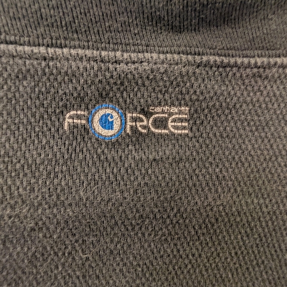 Carhartt Force Black Mens Long Sleeve Shirt Size Medium - Picture 7 of 8